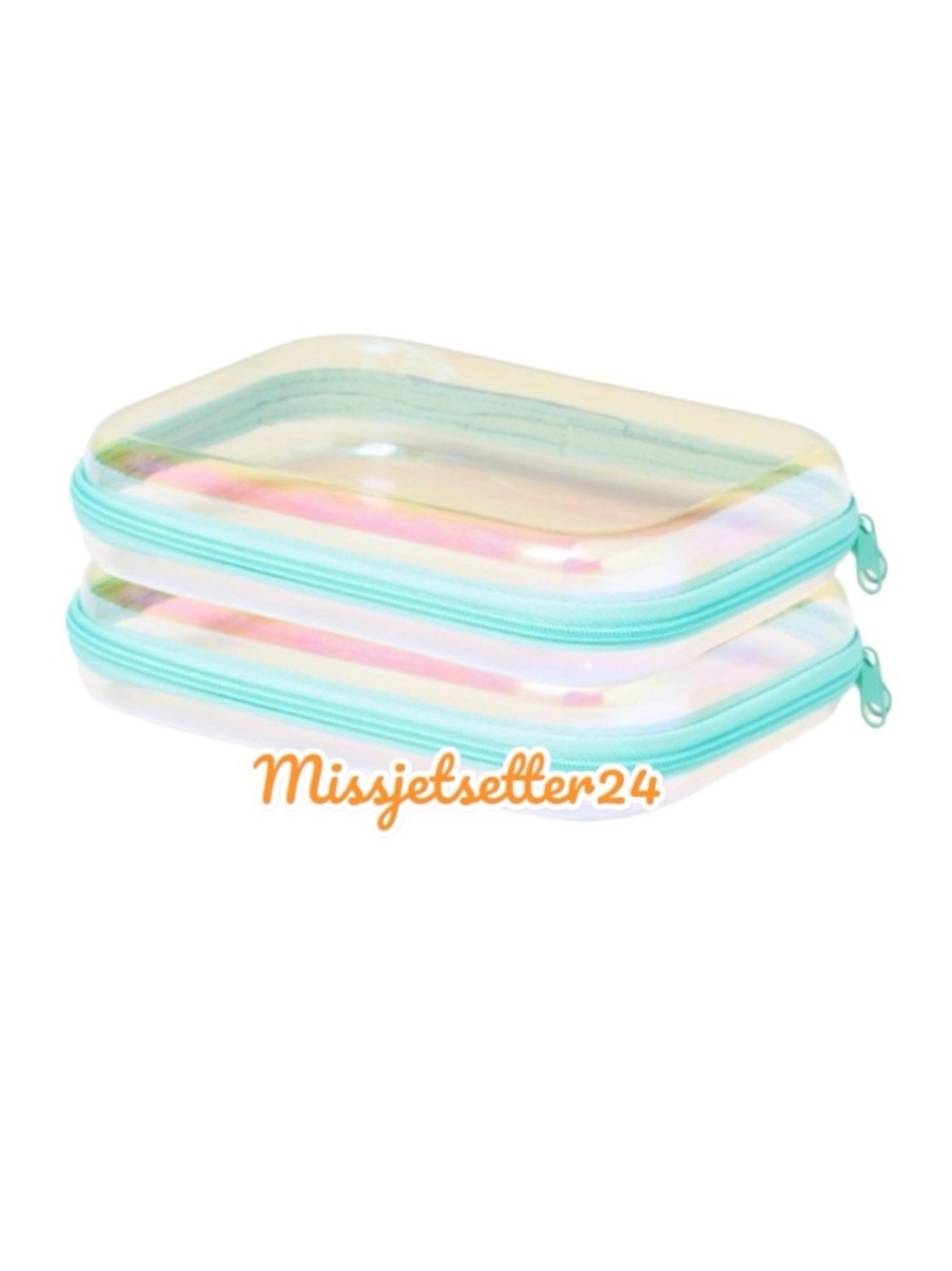 2pc Up & Up Hard Side Zipper Pencil Case in Iridescent
